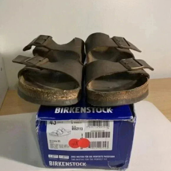 K1068. Birkenstock Sandals Arizona BS- Black, Narrow Fit -EU 43- US 10 Men's- - Picture 4 of 4